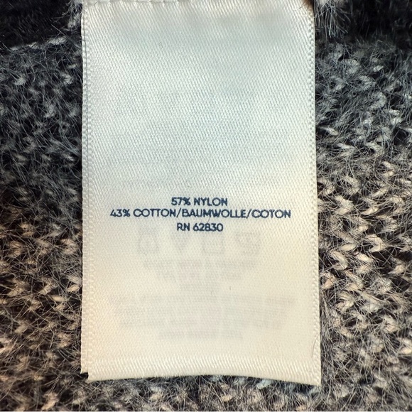 Lands' End Fair Isle Cowl Neck Pullover Sweater Women's M (10-12) Black/White - Picture 9 of 11